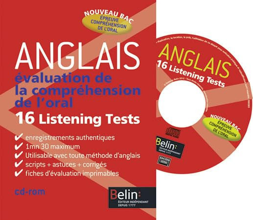 Anglais - Évaluation de la compréhension à l'oral: CD-rom