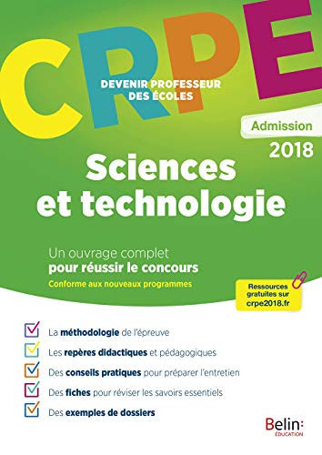 Sciences et technologies Epreuve orale d'admission CRPE