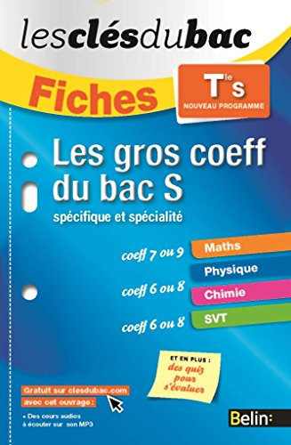 Les gros coeff du bac S Spécifique et spécialité