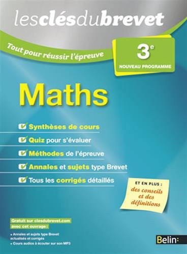Maths 3e Tout pour réussir l'épreuve