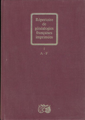 Répertoire de généalogies françaises imprimées A-F