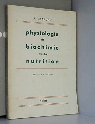 Physiologie et biochimie de la nutrition