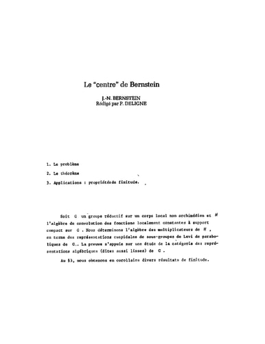 Représentations des groupes réductifs sur un corps local