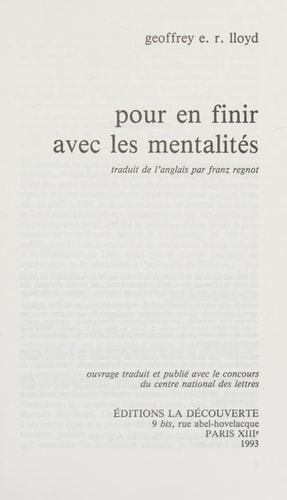 Pour en finir avec les mentalités