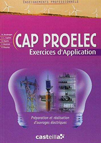 Enseignements professionnels CAP PROElec Exercices d'application