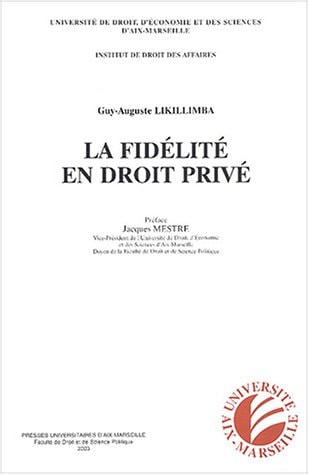 La fidélité en droit privé