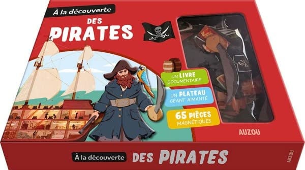 A la découverte des pirates Avec 1 plateau aimanté et 65 pièces magnétiques