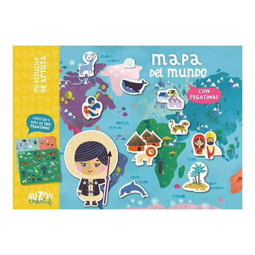 Estuche artista: Mapa del mundo.