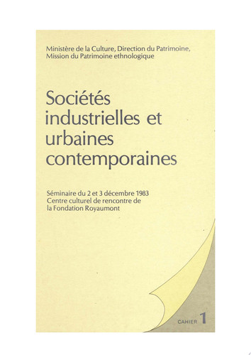 Sociétés industrielles et urbaines contemporaines
