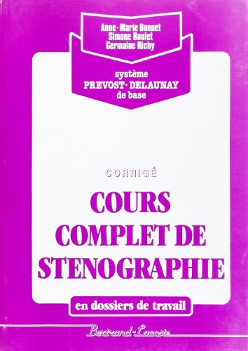 Cours De Steno Corriges