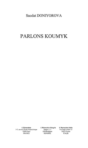 Parlons koumyk (Daghestan)