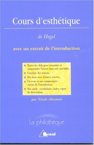 Cours d'esthétique, Hegel extrait de l'introduction