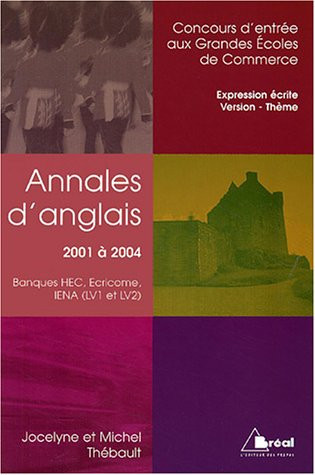 Annales d'anglais concours d'entrée aux grandes écoles de commerce