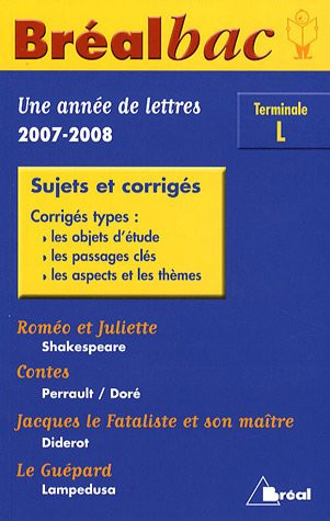 Une année de lettres sujets et corrigés