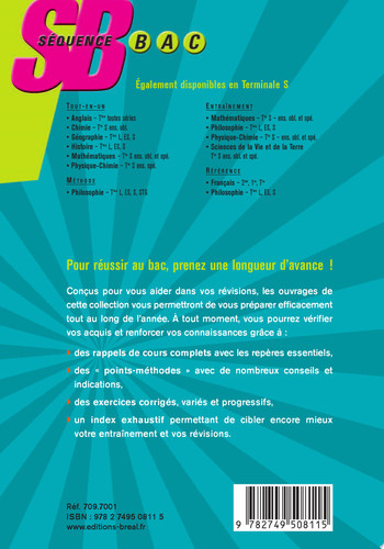 Physique, terminale S enseignement obligatoire
