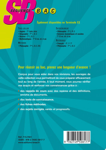 Sciences économiques et sociales Tle ES Enseignements obligatoire et de spéciali Tout-en-un