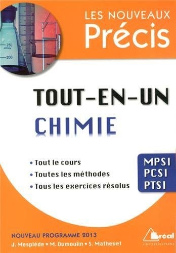 Tout-en-un chimie MPSI, PCSI, PTSI