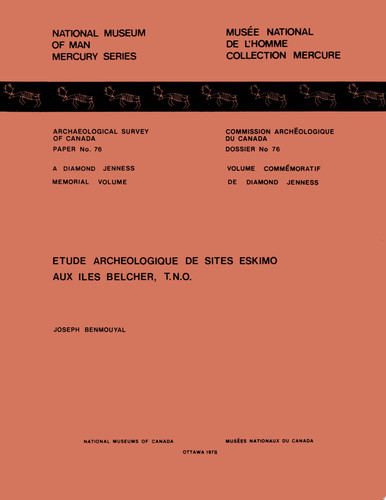 Étude archéologique de sites Eskimo aux îles Belcher, T.N.O.