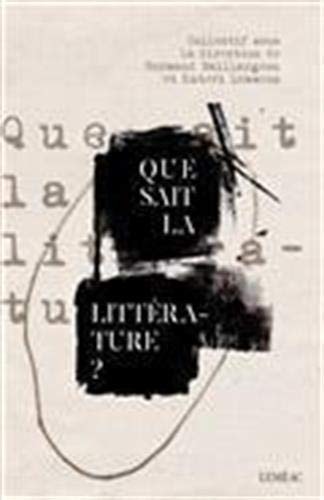 Que sait la littérature? essais