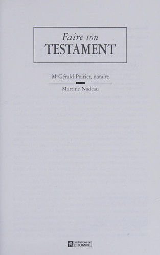Faire son testament