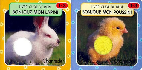 Livres-cube de bébé. Bonjour mon poussin ! Bonjour mon lapin !