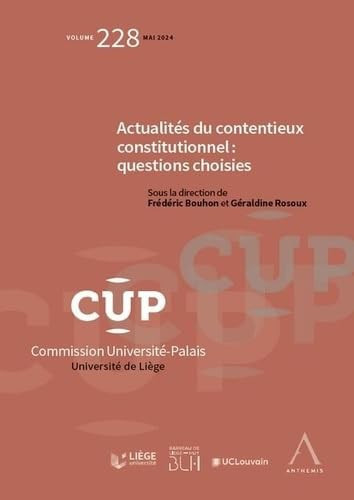 Actualités du contentieux constitutionnel questions choisies