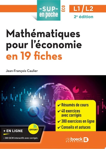 Mathématiques pour l économie en 19 fiches