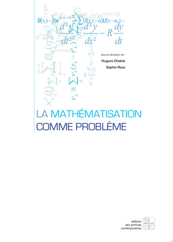 La mathématisation comme problème