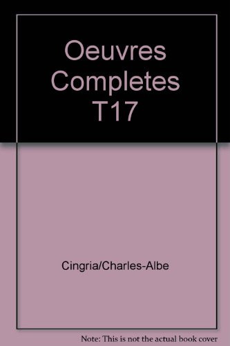 Oeuvres complètes, tome 17
