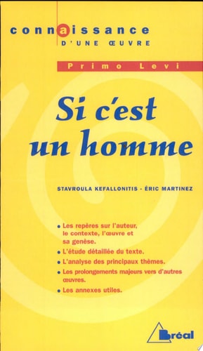 Si c'est un homme Primo Levi