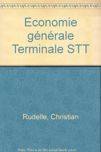 Économie générale classe de terminale STT