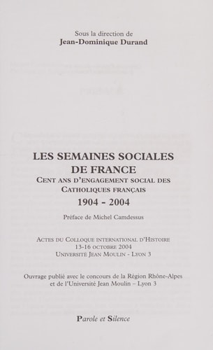semaines sociales de france (0)
