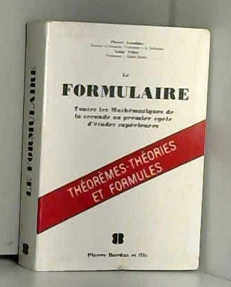 Le formulaire toutes les mathématiques de la seconde au premier cycle d'études supérieures