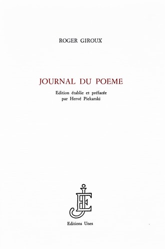 Journal du poème