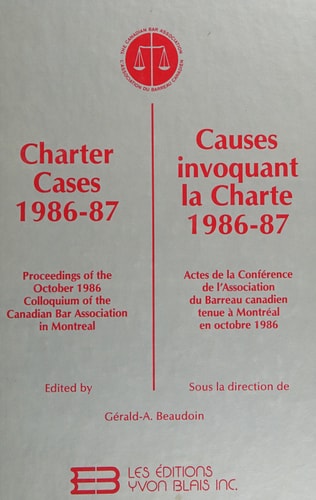 Causes Invoquant la Charte, 1986-87