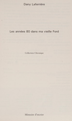 Les Années 80 dans ma vieille Ford