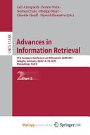 Advances in Information Retrieval 41st European Conference on IR Research, ECIR 2019, Cologne, Germany, April 14-18, 2019, Proceedings. Part II