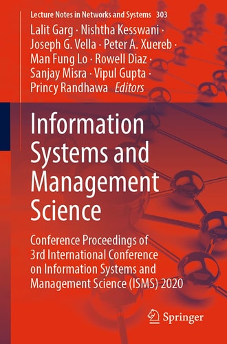 Information Systems and Management Science Conference Proceedings of 3rd International Conference on Information Systems and Management Science (ISMS) 2020