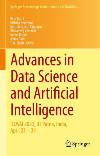Advances in Data Science and Artificial Intelligence ICDSAI 2022, IIT Patna, India, April 23 – 24