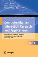 Computer-Human Interaction Research and Applications - 9th International Conference, CHIRA 2025, Marbella, Spain, October 20–21, 2025, Proceedings, Part I