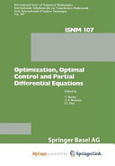 Optimization, Optimal Control and Partial Differential Equations First Franco-Romanian Conference, Iasi, September 7–11, 1992