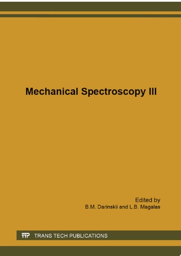 Mechanical Spectroscopy III