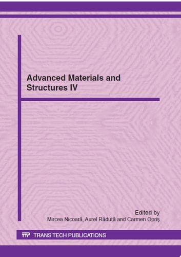 Advanced Materials and Structures IV