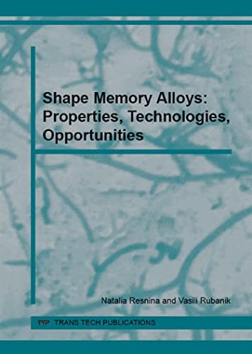 Shape Memory Alloys Properties, Technologies, Opportunities