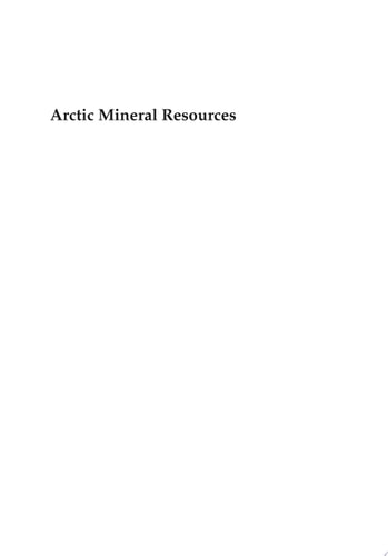 Arctic Mineral Resources Science and Technology