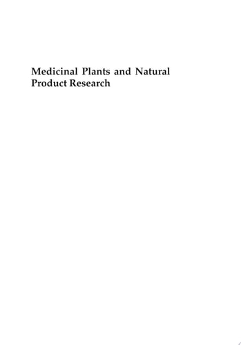 Medicinal Plants and Natural Product Research