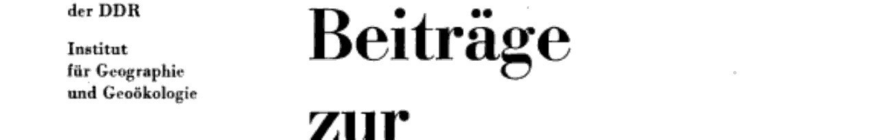 Methoden der Datenerschliessung und mathematisch-statistischen Aufbereitung in Geographie und Regionalforschung