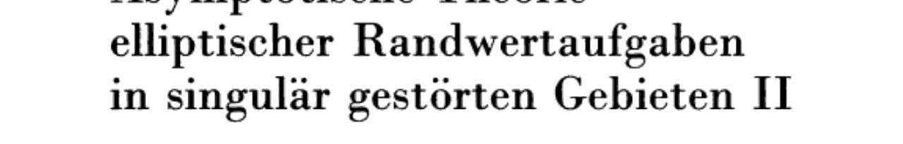 Asymptotische Theorie elliptischer Randwertaufgaben in singulär gestörten Gebieten Nichtlokale Störungen