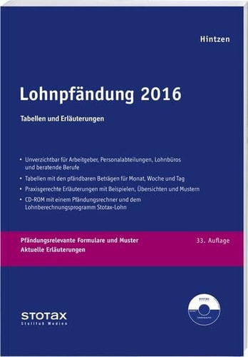 Lohnpfändung 2016 Tabellen und Erläuterungen