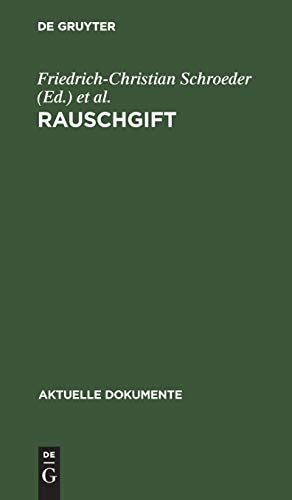 Rauschgift Bekämpfung des Drogenmißbrauchs